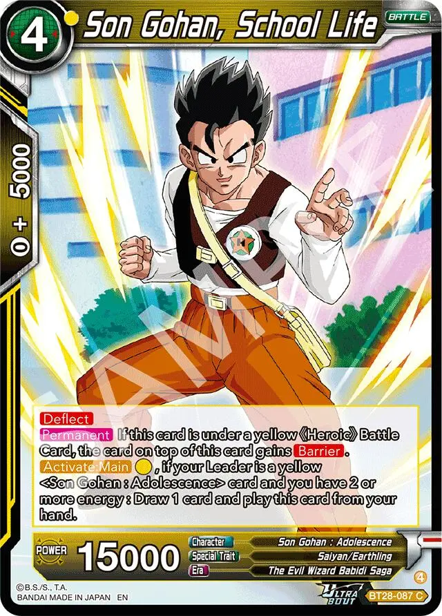 Son Gohan, School Life (Bt28-087) [Prismatic Clash] 1