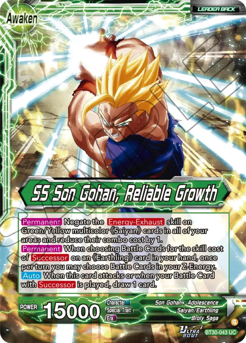 Son Gohan // Ss Son Gohan, Reliable Growth (Bt30-043) [Three Glorious Fighters] 1