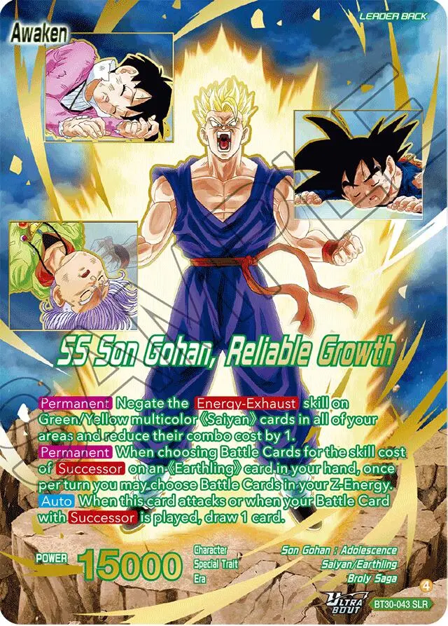 Son Gohan // Ss Son Gohan, Reliable Growth (Slr) (Bt30-043) [Three Glorious Fighters] 1