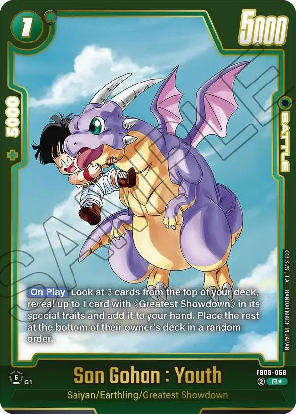 Son Gohan : Youth (Fb08-056) (Alternate Art) [Saiyan's Pride] 1