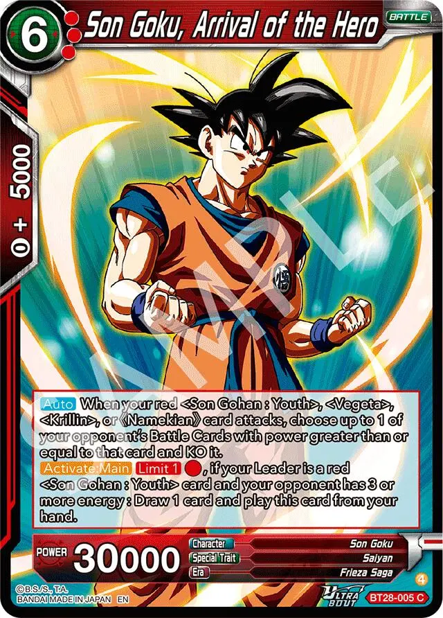 Son Goku, Arrival Of The Hero (Bt28-005) [Prismatic Clash] 1
