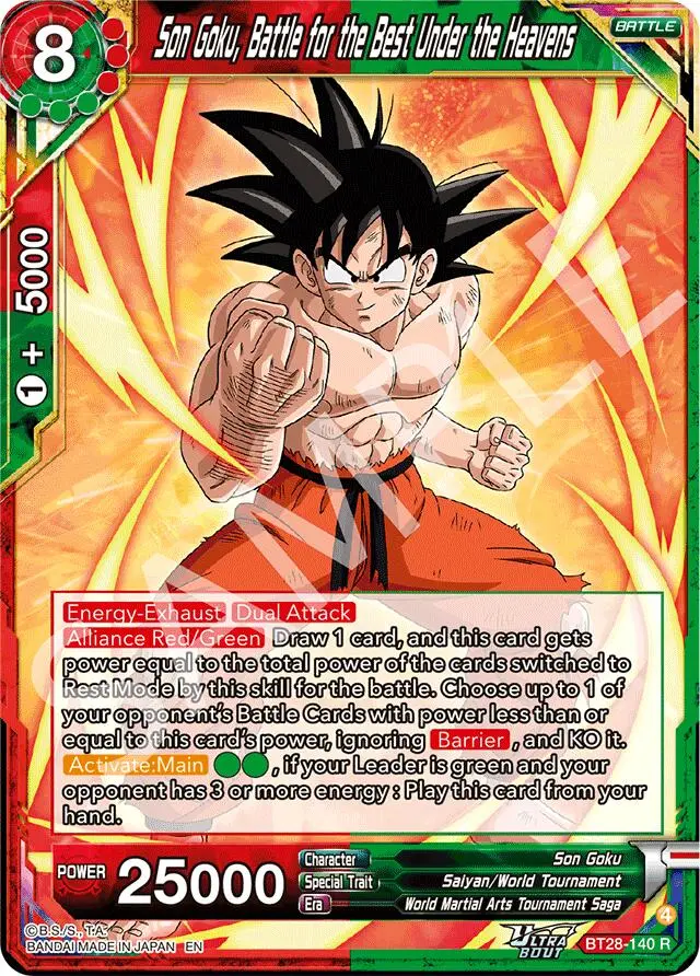 Son Goku, Battle For The Best Under The Heavens (Bt28-140) [Prismatic Clash] 1