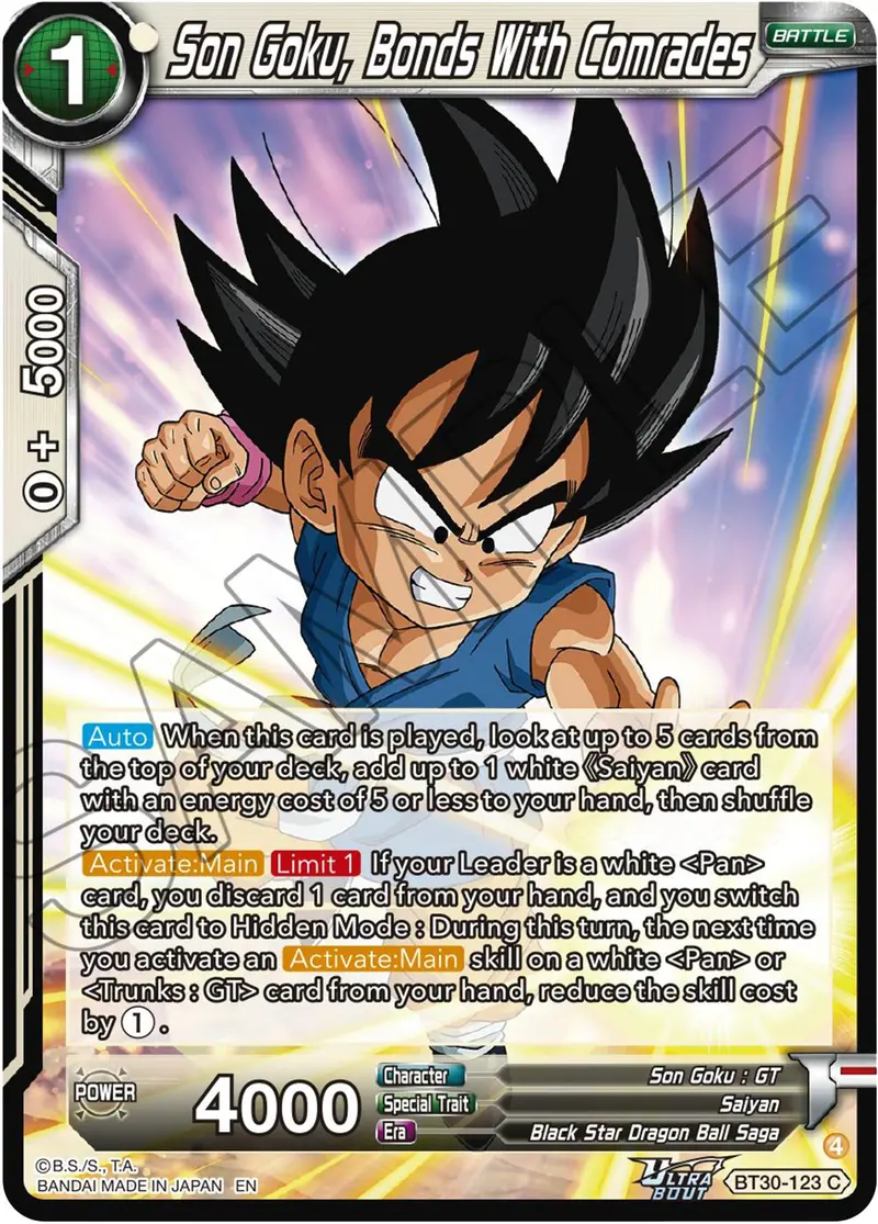 Son Goku, Bonds With Comrades (Bt30-123) [Three Glorious Fighters] 1
