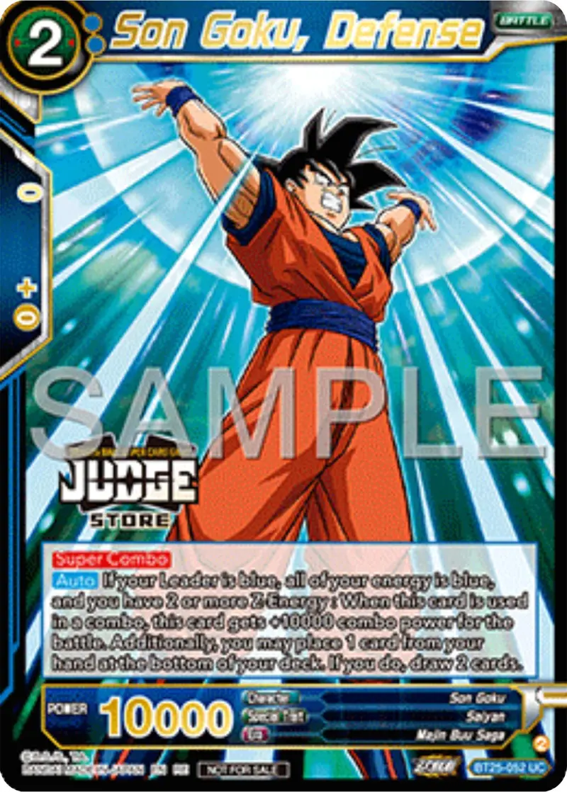 Son Goku, Defense (Judge Pack Vol.17) (Store) (Bt25-052) [Tournament Promotion Cards] 1