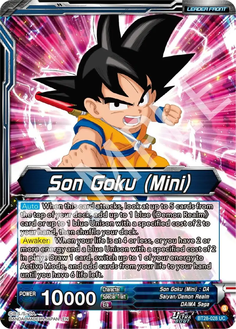 Son Goku (Mini) // Ss Son Goku (Mini), New Adventure (Bt28-028) [Prismatic Clash] 1