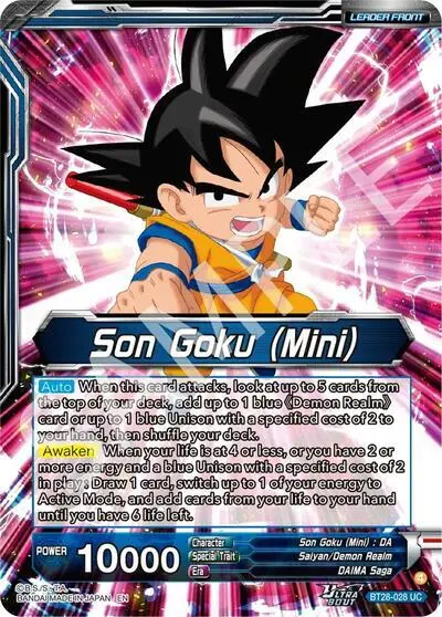 Son Goku (Mini) // Ss Son Goku (Mini), New Adventure (Slr) (Bt28-028) [Prismatic Clash] 1