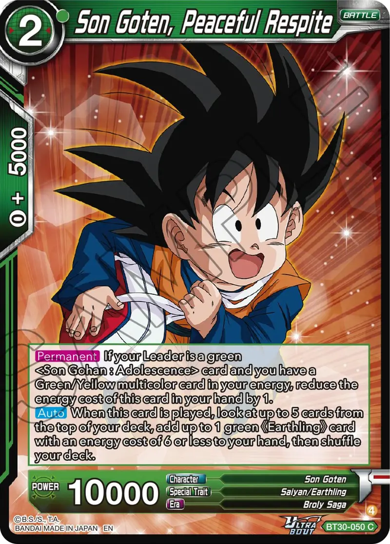 Son Goten, Peaceful Respite (Bt30-050) [Three Glorious Fighters] 1