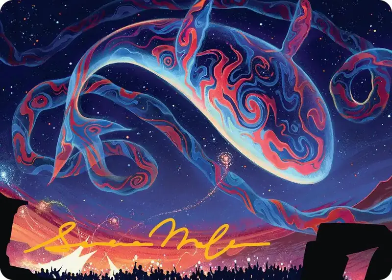 Spectacular Skywhale Art Card (Gold-Stamped Signature) [Secrets Of Strixhaven Art Series] 1