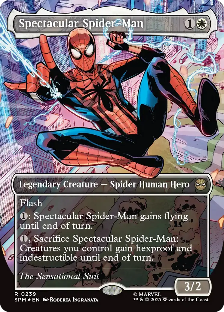 Spectacular Spider-Man (0239) (Borderless) (Textured Foil) [Marvel's Spider-Man] 1