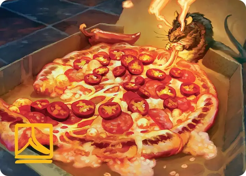 Spicy Oatmeal Pizza Art Card (Gold-Stamped Signature) [Teenage Mutant Ninja Turtles Art Series] 1
