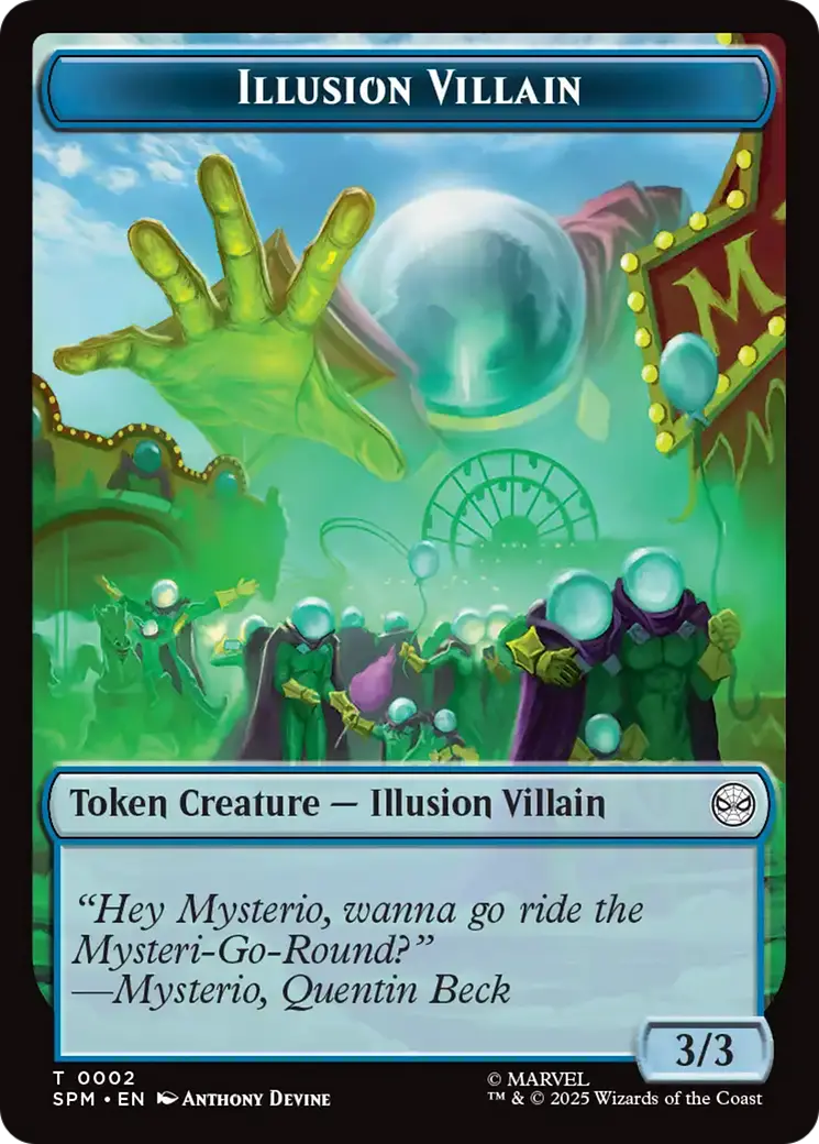Spider // Illusion Villain Double-Sided Token [Marvel's Spider-Man Tokens] 1
