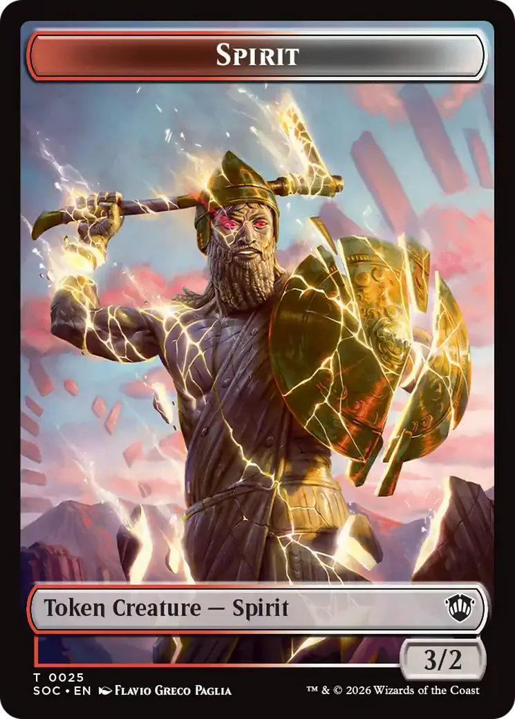 Spirit (0025) // Copy Double-Sided Token [Secrets Of Strixhaven Commander Tokens] 1