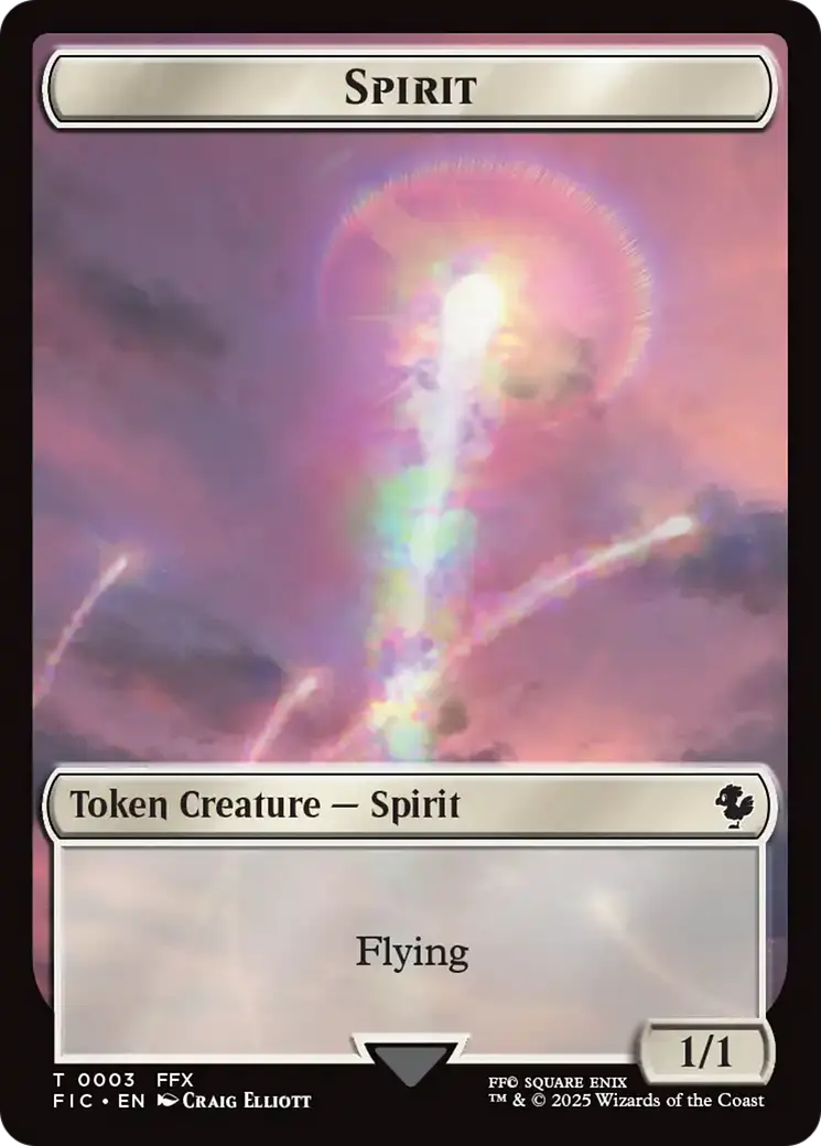 Spirit // Hero (0026) Double-Sided Token (Surge Foil) [Final Fantasy Commander Tokens] 1