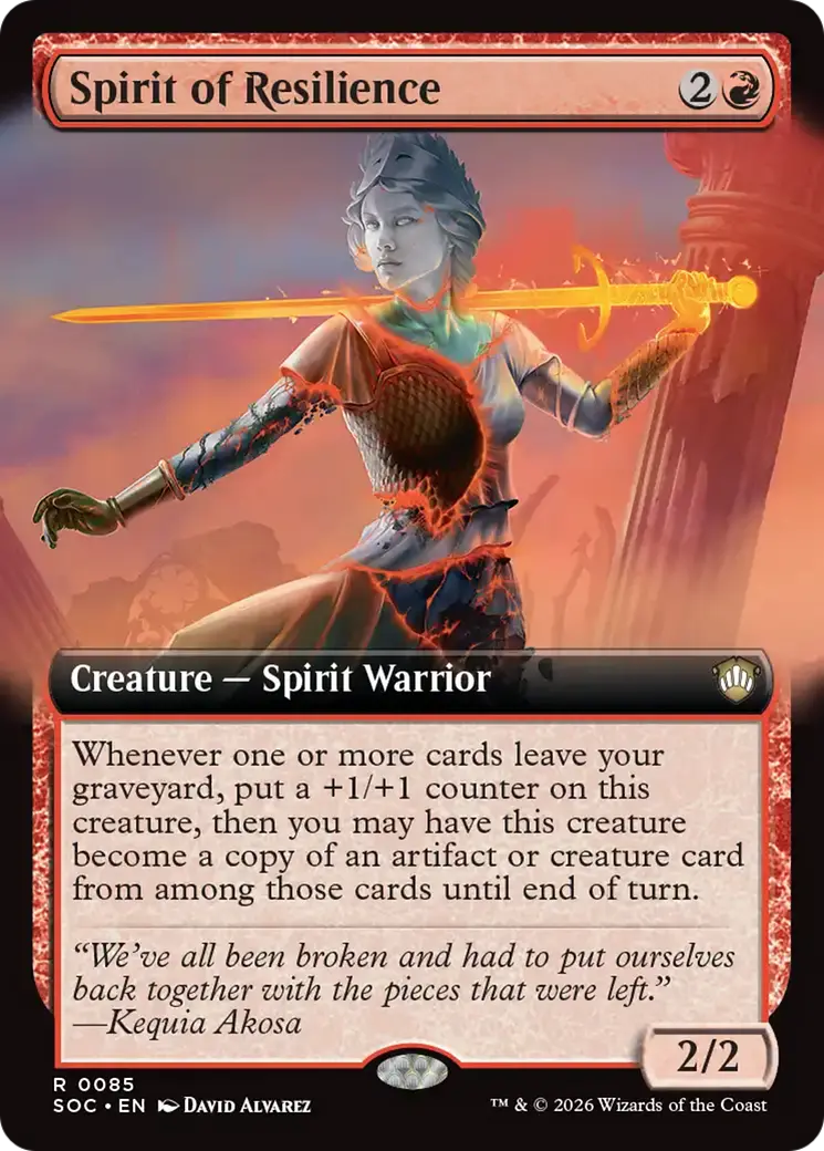Spirit Of Resilience (Extended Art) [Secrets Of Strixhaven Commander] 1