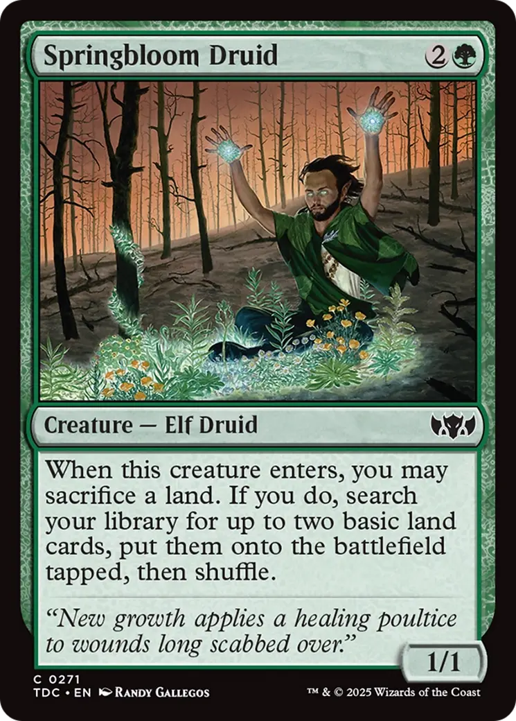 Springbloom Druid [Tarkir: Dragonstorm Commander] 1