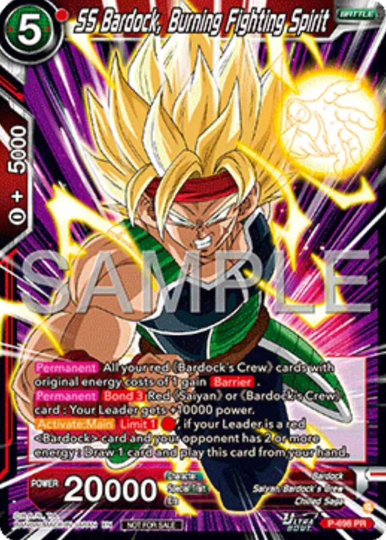 Ss Bardock, Burning Fighting Spirit (Ultra-Bout Series Tournament Pack Vol.13) (P-698) [Tournament Promotion Cards] 1