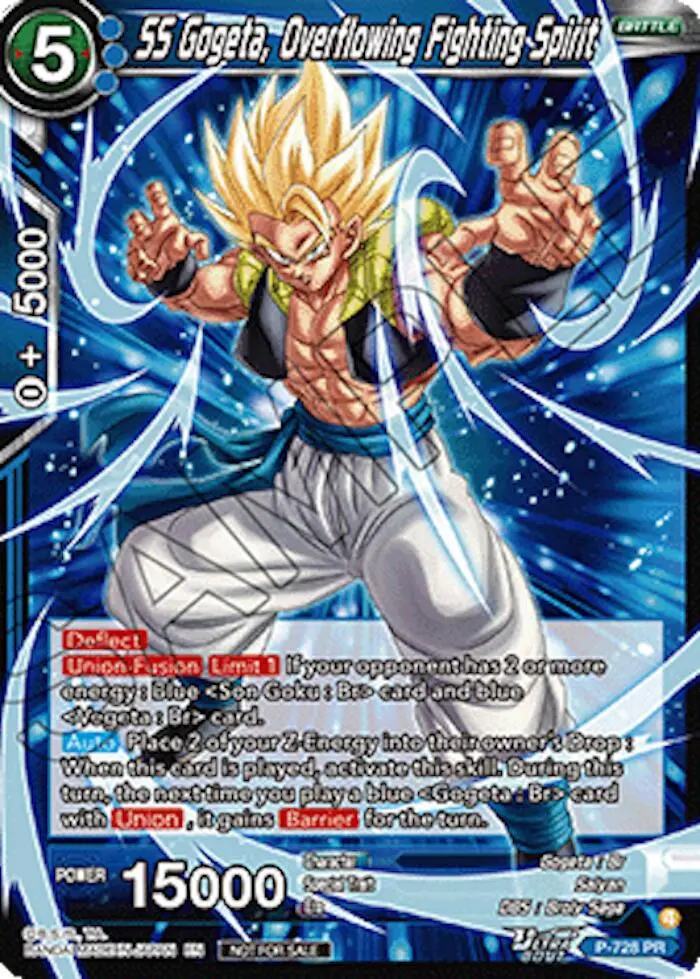 Ss Gogeta, Overflowing Fighting Spirit (Ultra-Bout Series Tournament Pack Vol.2) (P-728) [Tournament Promotion Cards] 1