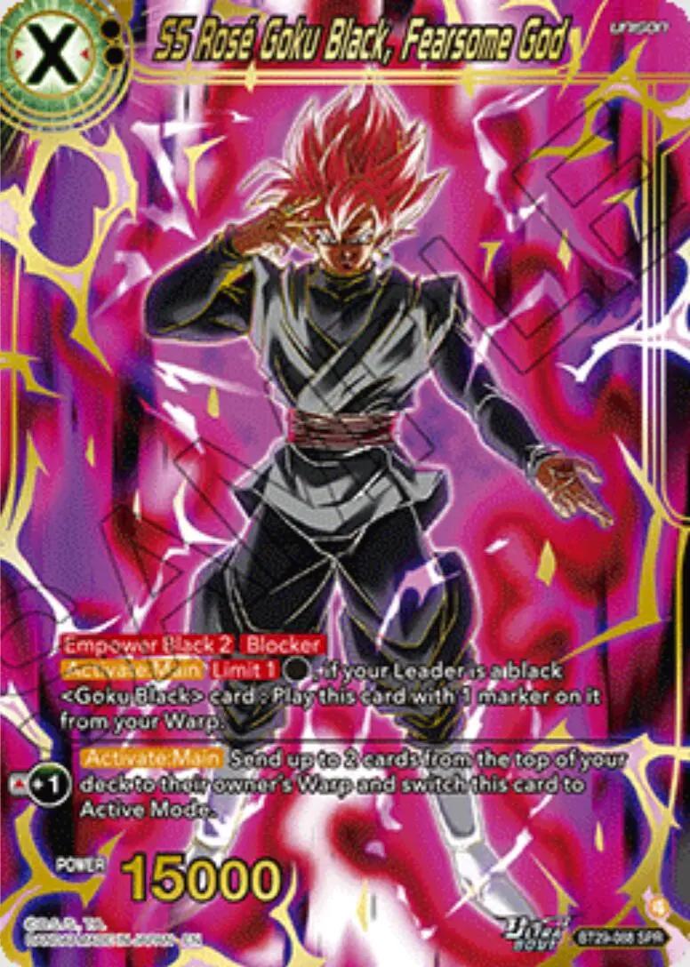 Ss Rose Goku Black, Fearsome God (Spr) (Bt29-088) [Fearsome Rivals] 1