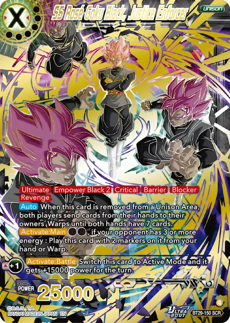 Ss Rose Goku Black, Justice Enforcer (Bt29-150) [Fearsome Rivals] 1