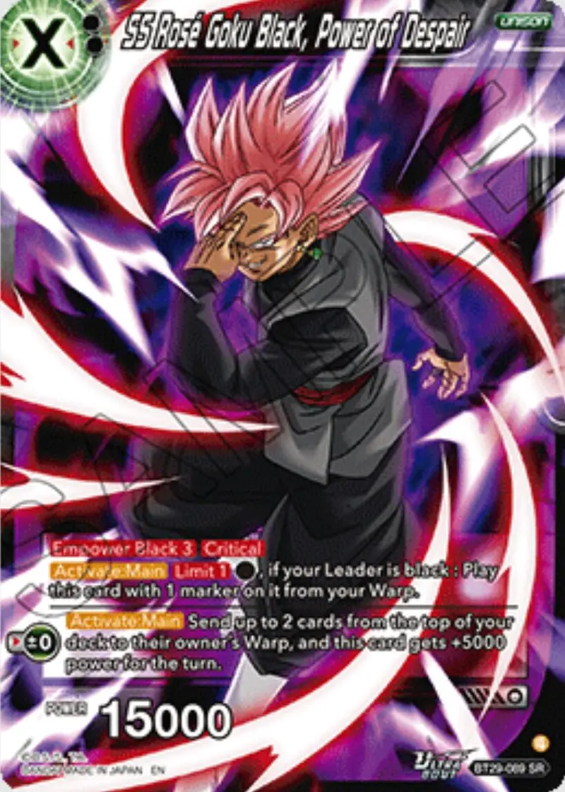 Ss Rose Goku Black, Power Of Despair (Bt29-089) [Fearsome Rivals] 1