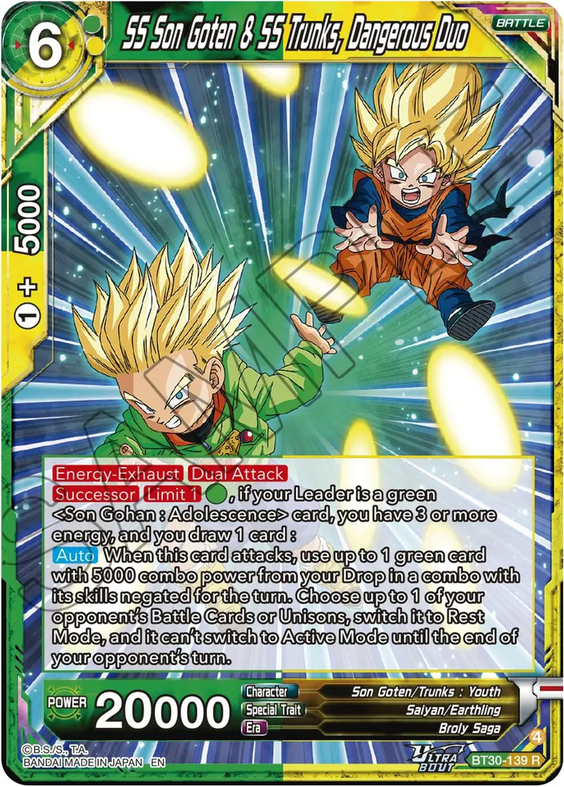 Ss Son Goten & Ss Trunks, Drangerous Duo (Bt30-139) [Three Glorious Fighters] 1