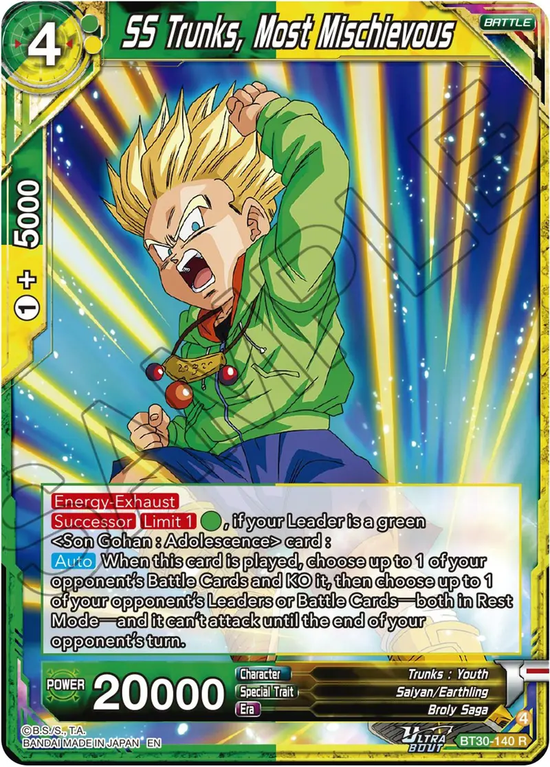 Ss Trunks, Most Mischievous (Bt30-140) [Three Glorious Fighters] 1