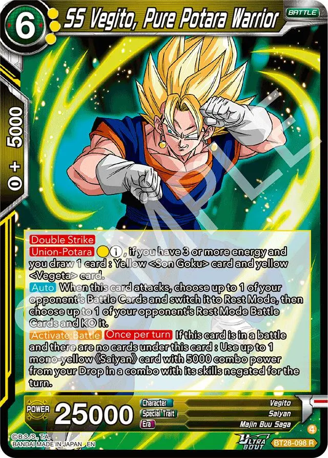 Ss Vegito, Pure Potara Warrior (Bt28-098) [Prismatic Clash] 1