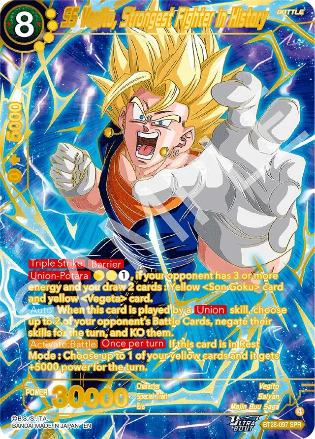Ss Vegito, Strongest Fighter In History (Spr) (Bt28-097) [Prismatic Clash] 1