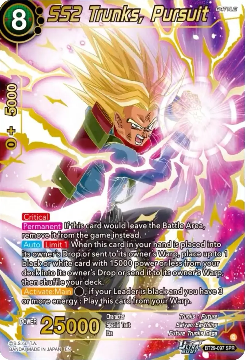 Ss2 Trunks, Pursuit (Spr) (Bt29-097) [Fearsome Rivals] 1