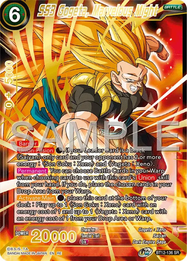 Ss3 Gogeta, Marvelous Might (Reprint) (Bt12-136) [Premium Anniversary Box 2025] 1