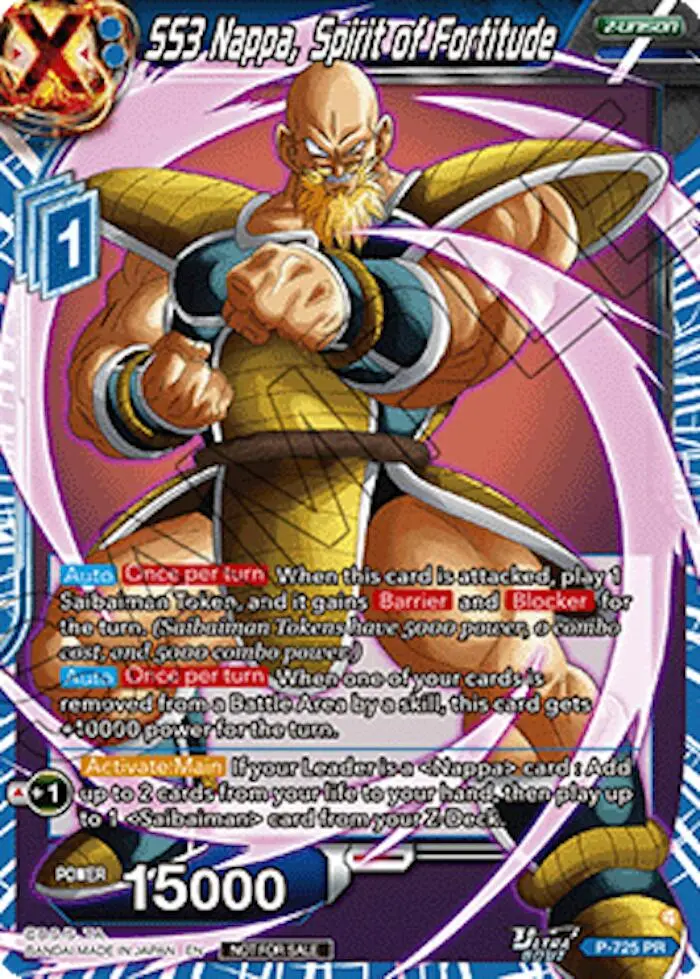 Ss3 Nappa, Spirit Of Fortitude (Ultra-Bout Series Tournament Pack Vol.2) (P-725) [Tournament Promotion Cards] 1