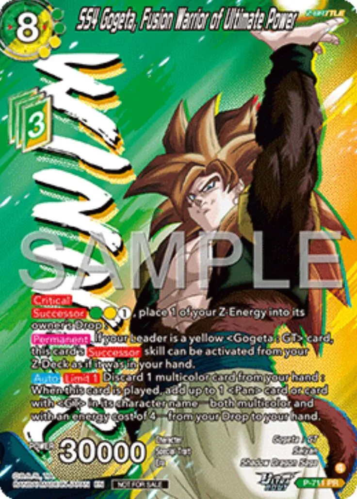 Ss4 Gogeta, Fusion Warrior Of Ultimate Power (Ultra-Bout Series Tournament Pack Vol.13) (Winner) (P-711) [Tournament Promotion Cards] 1