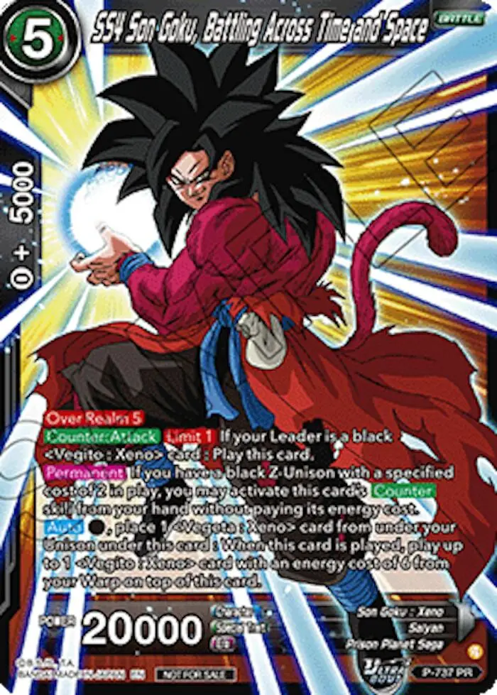 Ss4 Son Goku, Battling Across Time And Space (Ultra-Bout Series Tournament Pack Vol.2) (P-737) [Tournament Promotion Cards] 1