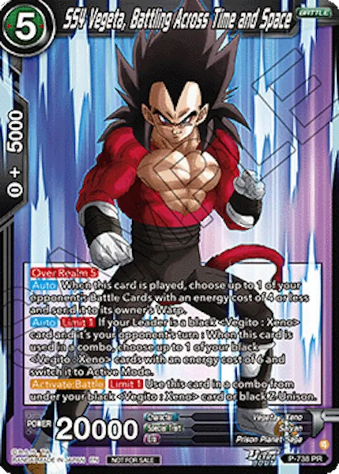 Ss4 Vegeta, Battling Across Time And Space (Ultra-Bout Series Tournament Pack Vol.2) (P-738) [Tournament Promotion Cards] 1