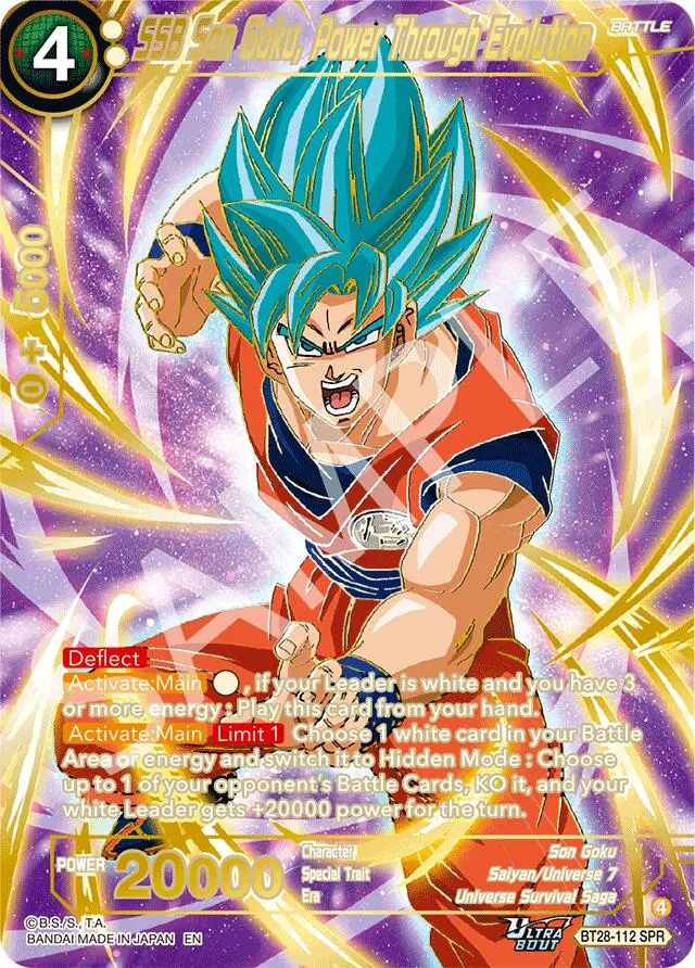 Ssb Son Goku, Power Through Evolution (Spr) (Bt28-112) [Prismatic Clash] 1
