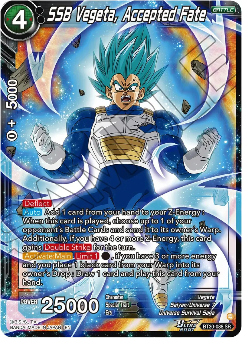 Ssb Vegeta, Accepted Fate (Bt30-088) [Three Glorious Fighters] 1