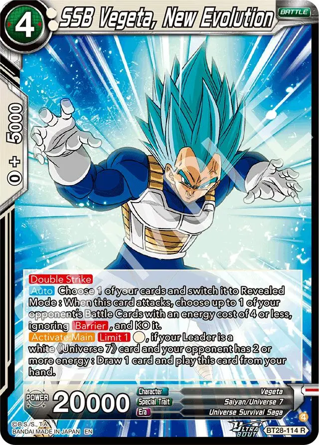 Ssb Vegeta, New Evolution (Bt28-114) [Prismatic Clash] 1