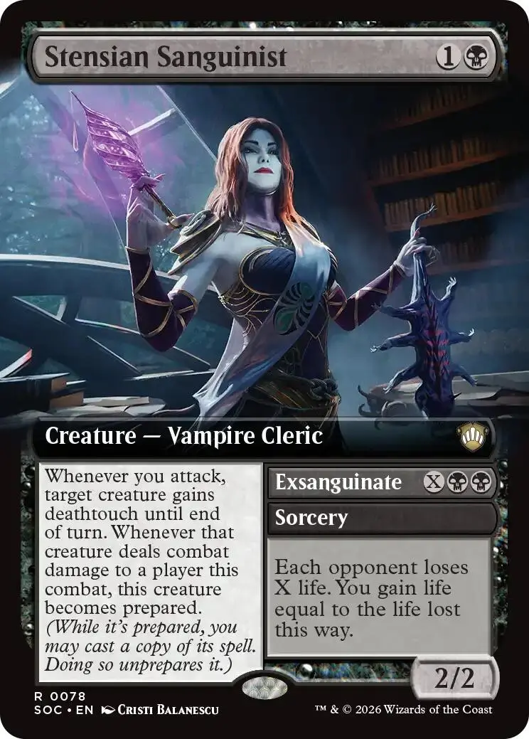 Stensian Sanguinist (Extended Art) [Secrets Of Strixhaven Commander] 1