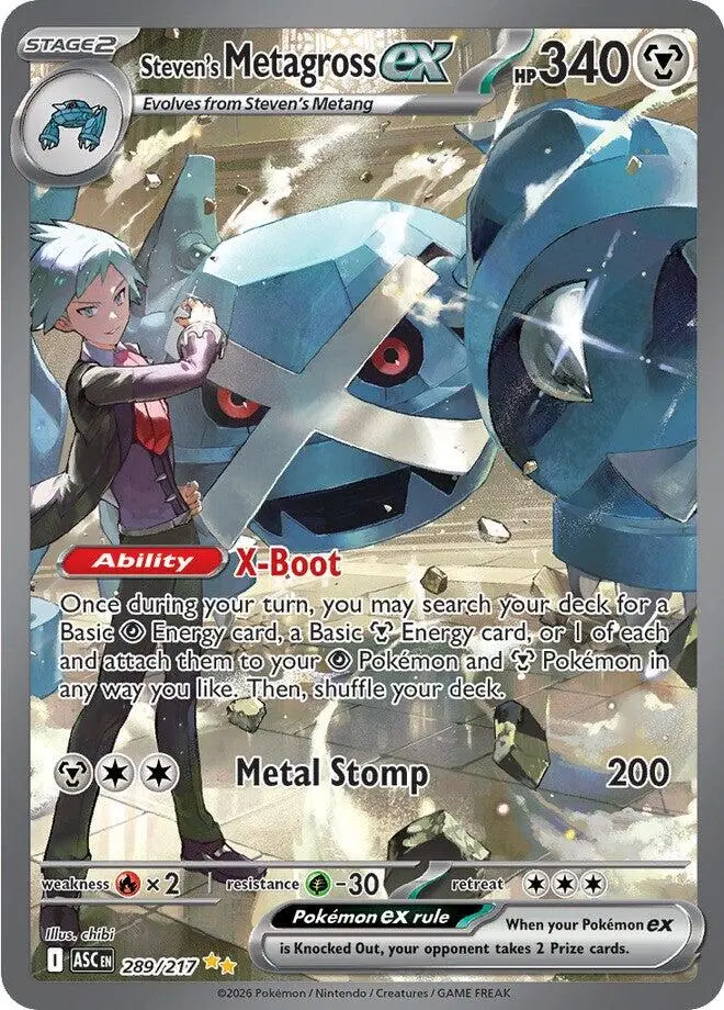 Steven's Metagross Ex (289/217) [Mega Evolution: Ascended Heroes] 1