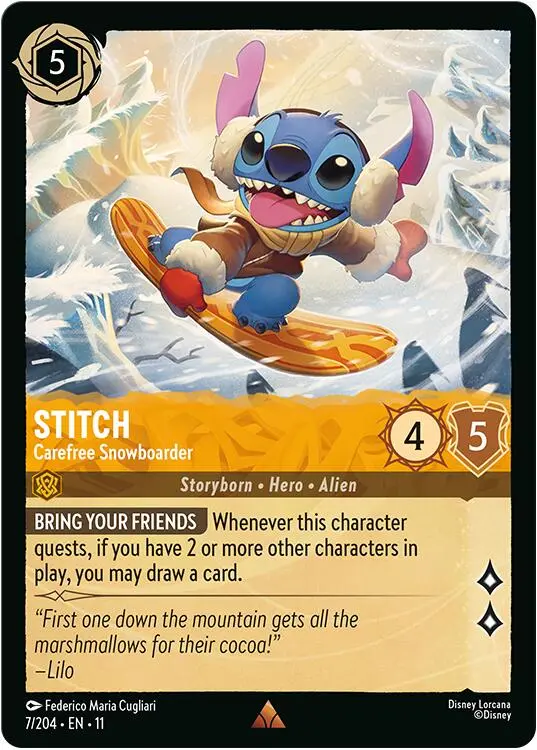 Stitch - Carefree Snowboarder (7/204) [Winterspell] 1