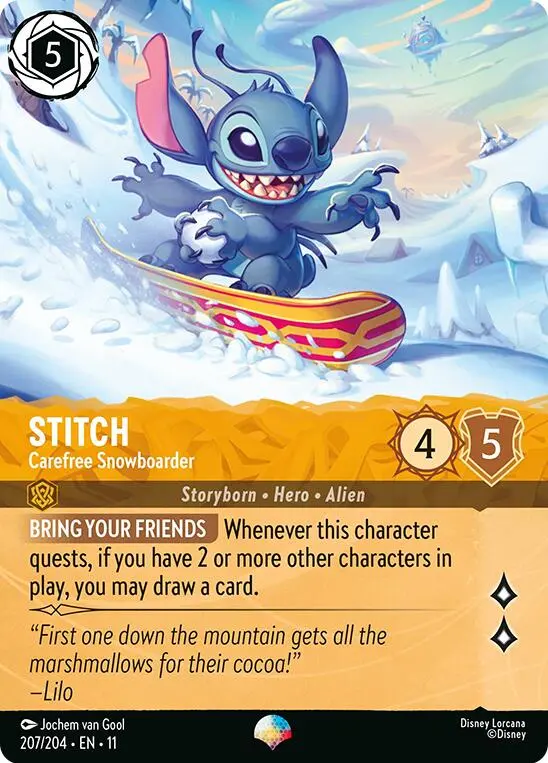 Stitch - Carefree Snowboarder (Epic) (2077/204) [Winterspell] 1