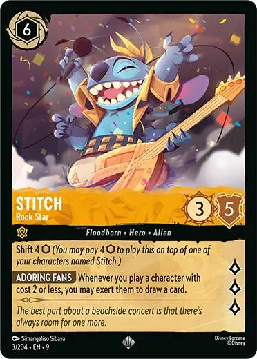 Stitch - Rock Star (3/204) [Fabled] 1