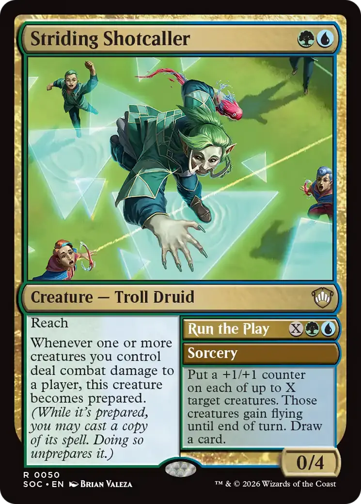 Striding Shotcaller [Secrets Of Strixhaven Commander] 1