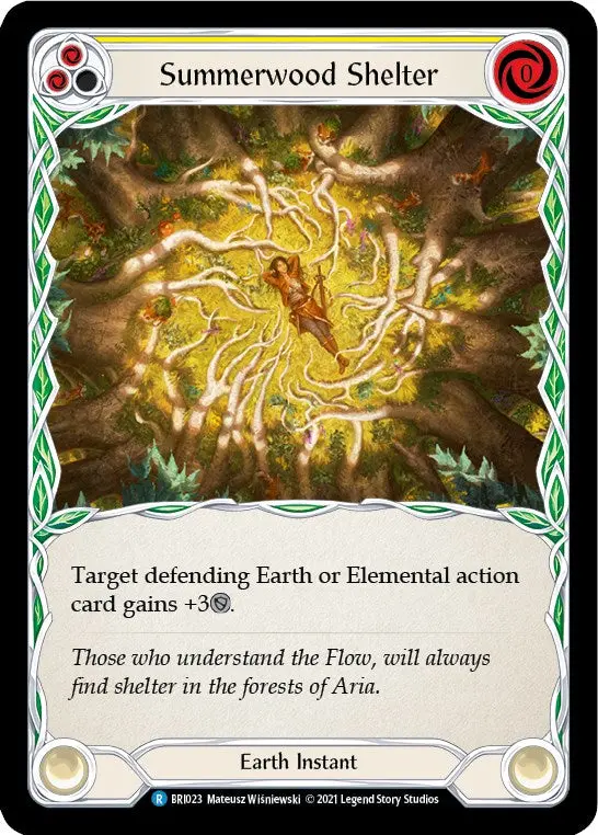 Summerwood Shelter (Yellow) [Bri023] (Tales Of Aria Briar Blitz Deck)  1St Edition Normal 1