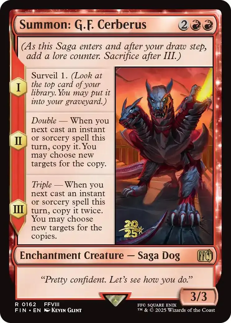 Summon: G.F. Cerberus [Final Fantasy Prerelease Promo] 1