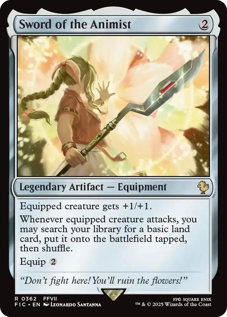 Sword Of The Animist (Surge Foil) [Final Fantasy Commander] 1