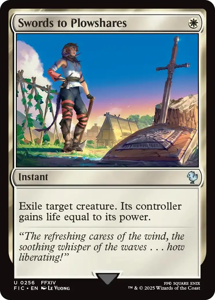 Swords To Plowshares (Surge Foil) [Final Fantasy Commander] 1
