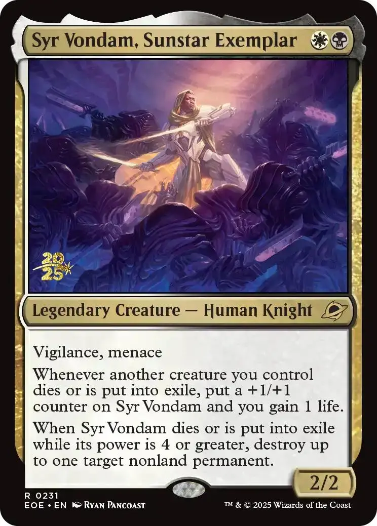 Syr Vondam, Sunstar Exemplar [Edge Of Eternities Prerelease Promos] 1