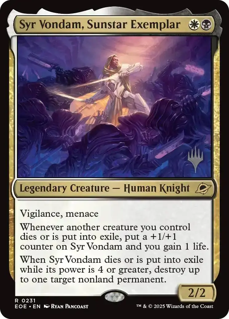 Syr Vondam, Sunstar Exemplar [Edge Of Eternities Promo Pack] 1