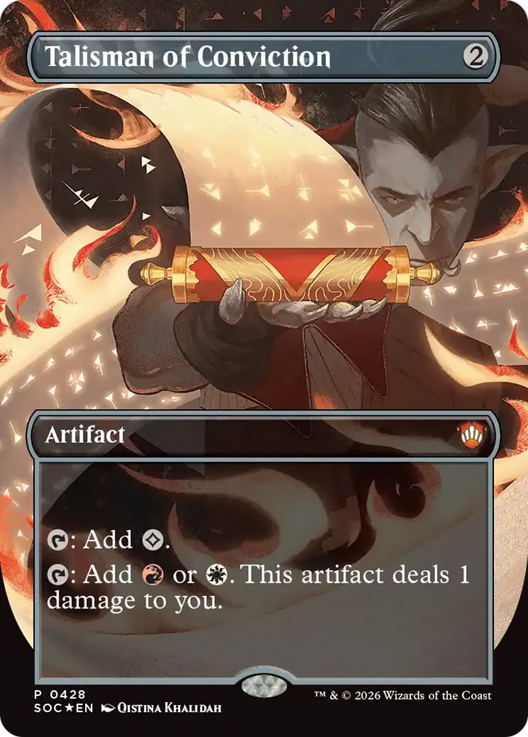Talisman Of Conviction (Borderless) [Secrets Of Strixhaven Commander] 1